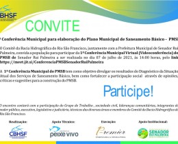 Imagem 1 do post CONVITE: 1ª Conferência Municipal para Elaboração do Plano Municipal de Saneamento Básico - PMSB