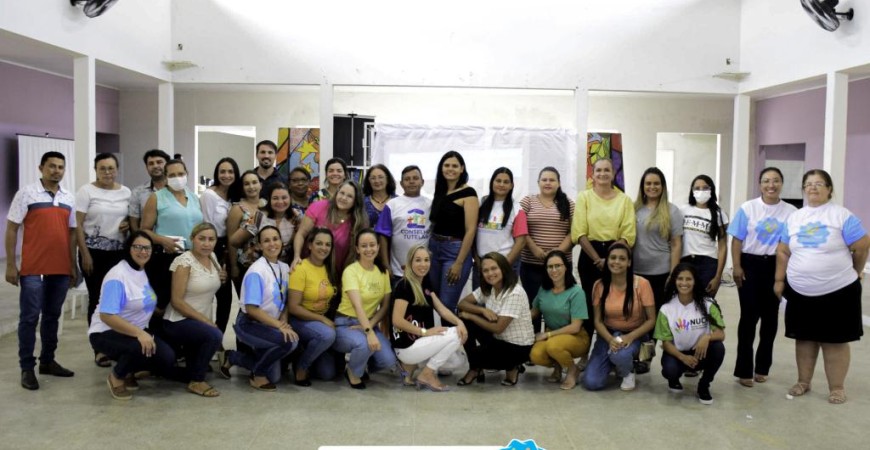 Equipe do Selo Unicef realiza café com prosa para construção do plano de ação para as ações relacionadas ao maio laranja.