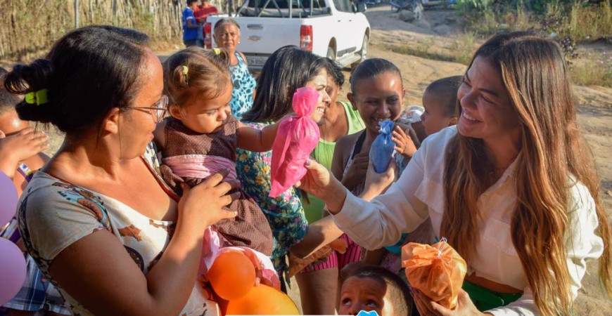 Secretarias de Assistência Social e Saúde realizam dia especial em alusão ao Dia das Crianças na Comunidade Quilombola Serrinha dos Cocos